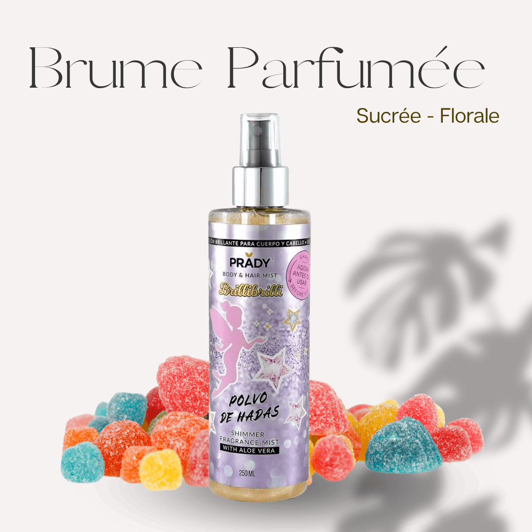 Brume parfumée corporelle + cheveux poussière de fée Prady 250ml - Scarly Shop
