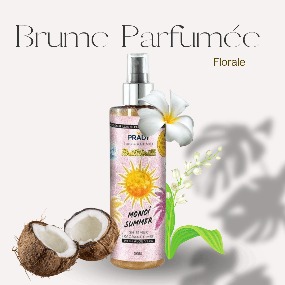 Brume parfumée scintillante Monoï Summer - Scarly Shop