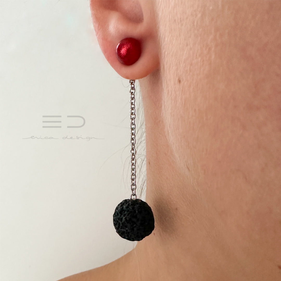 ampoule | paillettes rouges - noires
