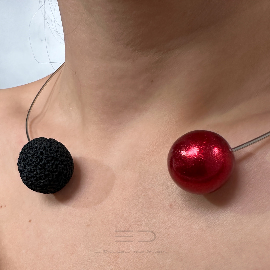 ampoule | paillettes rouges noires