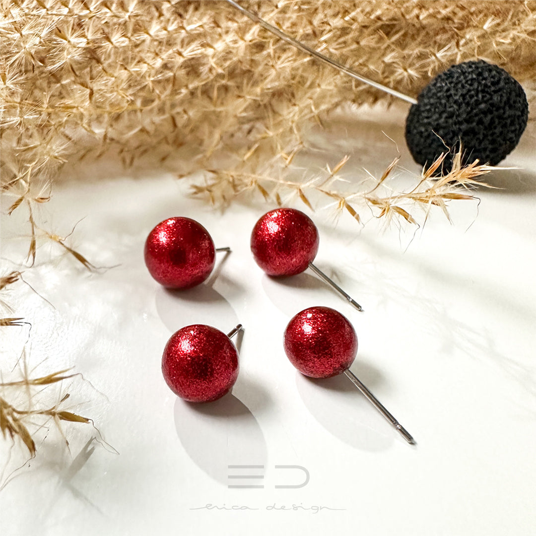 ampoule | paillettes rouges - noires