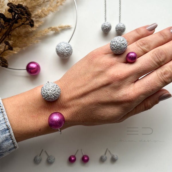 bulb | fuchsia silver