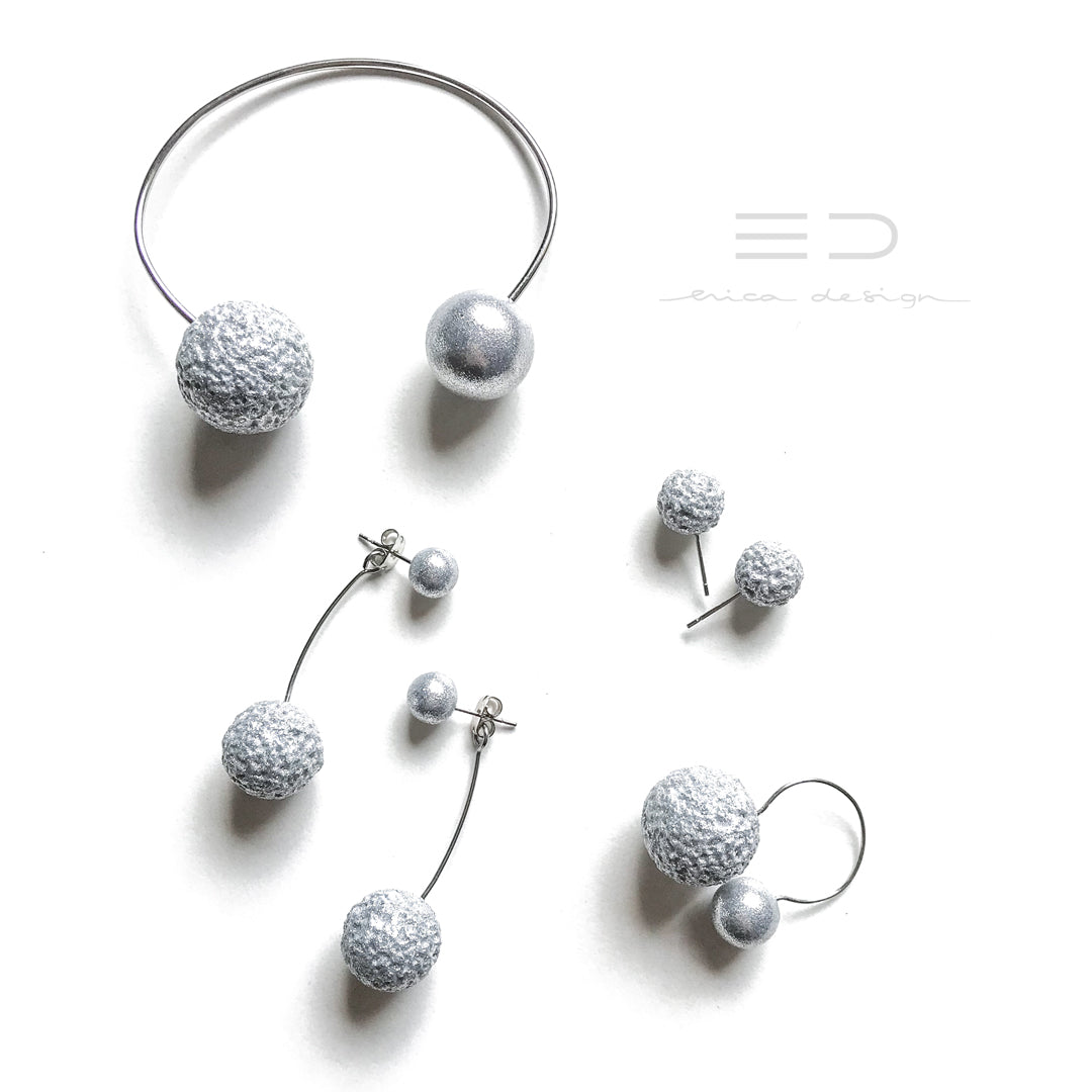 bulb | silver glitter with texture