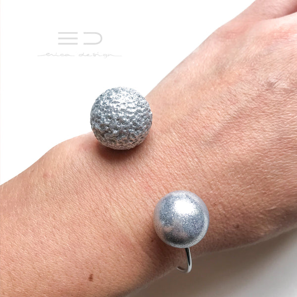 bulb | silver glitter with texture