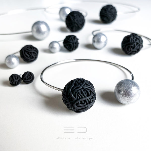 BULB SPAGHETTI | zwart zilver