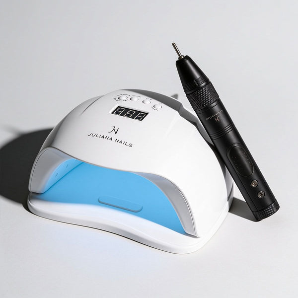 Power Tech Set - UV/LED Lamp 54W + Battery-Powered Drill (Gel Polish)