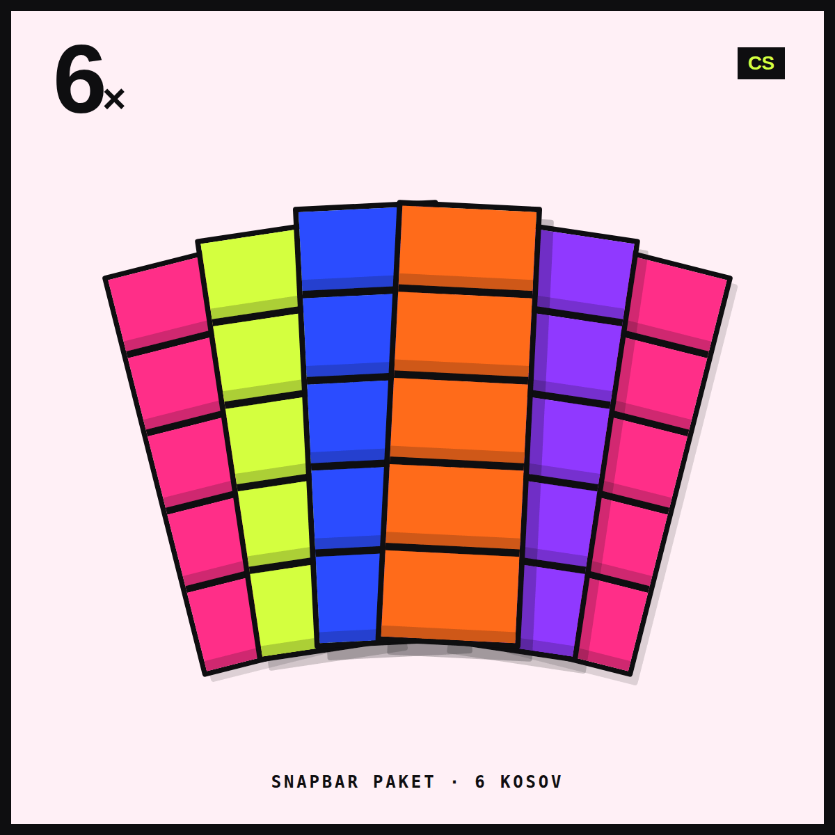 6x snapbar of your choice