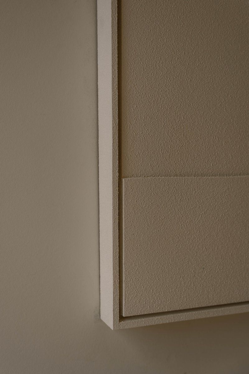 Indore Home – 3D Painting – Design B3 - Abstract Shapes – 3D Wall Panel - Cream