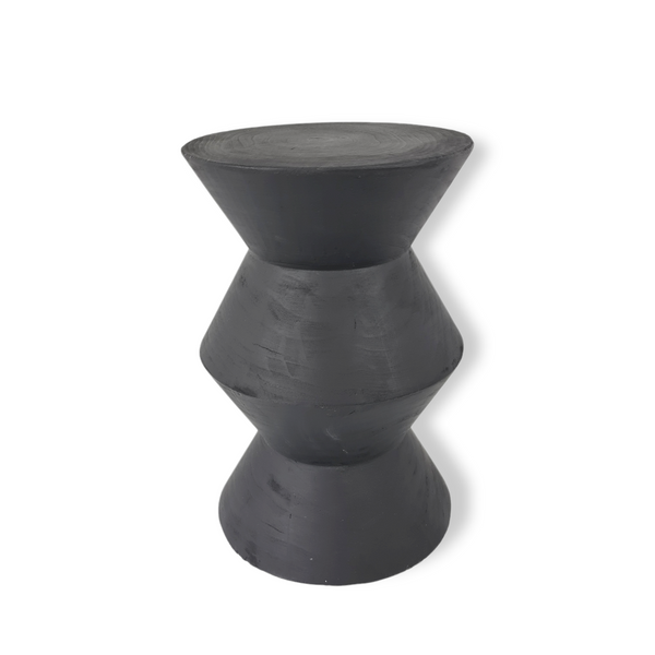 Side table woodstock - black - solid wood - 45cm