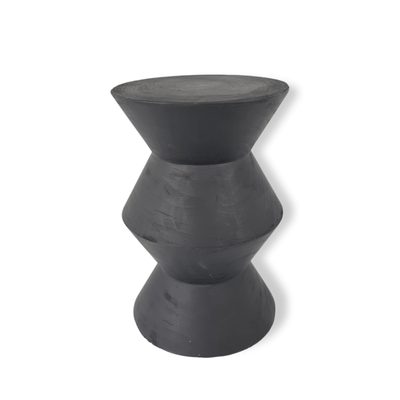 Side table woodstock - black - solid wood - 45cm