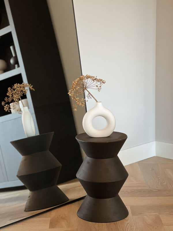 Side table woodstock - black - solid wood - 45cm