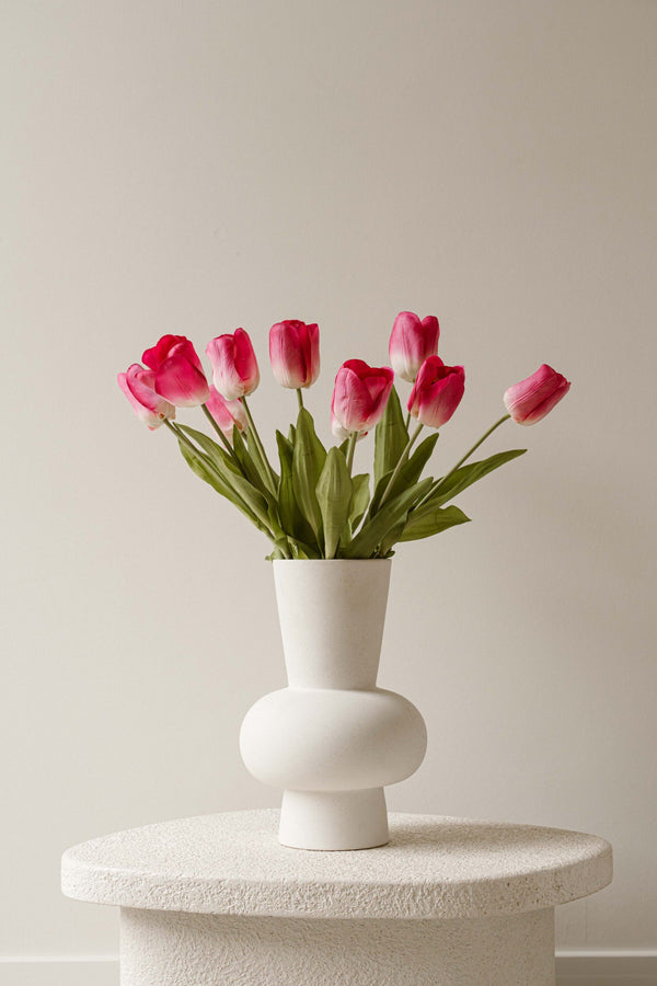 Zijdenboeket - Tulpen - Lichtroze