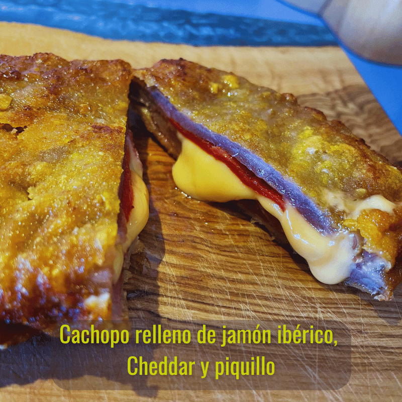 2 Beef Cachopos filled with Iberian ham, cheddar, and piquillo