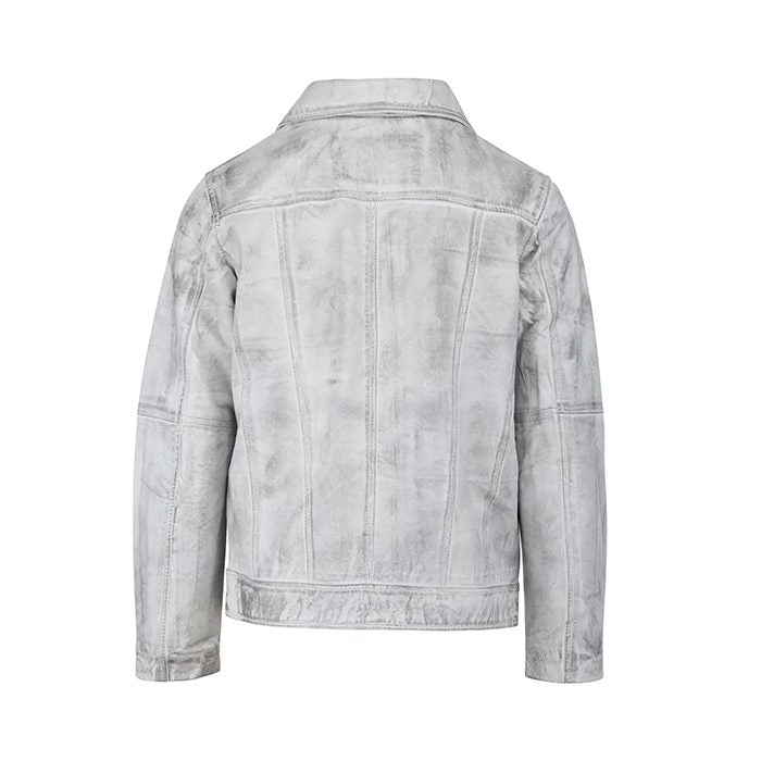 Giacca in pelle Calvin per uomo Grigio Craft