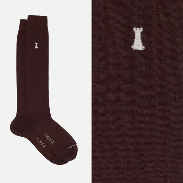 Box of 12 pairs of long socks in Filoscozia® - Federico II solid colors