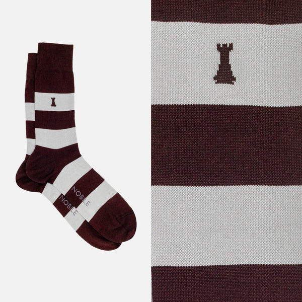 Boîte Classique Moderne de 6 Chaussettes Courtes - 3x Rayures/3x Côtelé