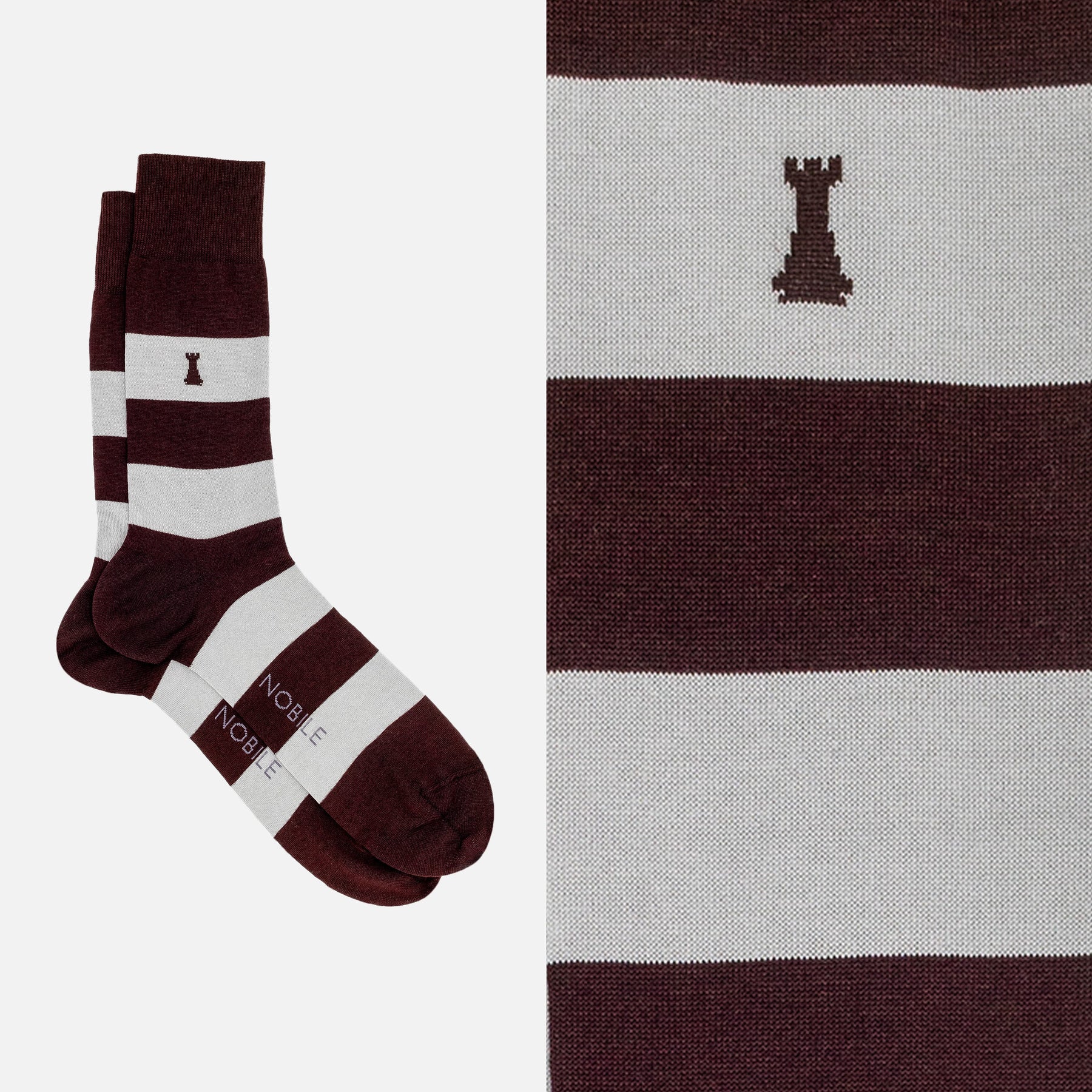 Modern Classic Box of 6 Short Socks - 3x Stripes/3x Ribbed