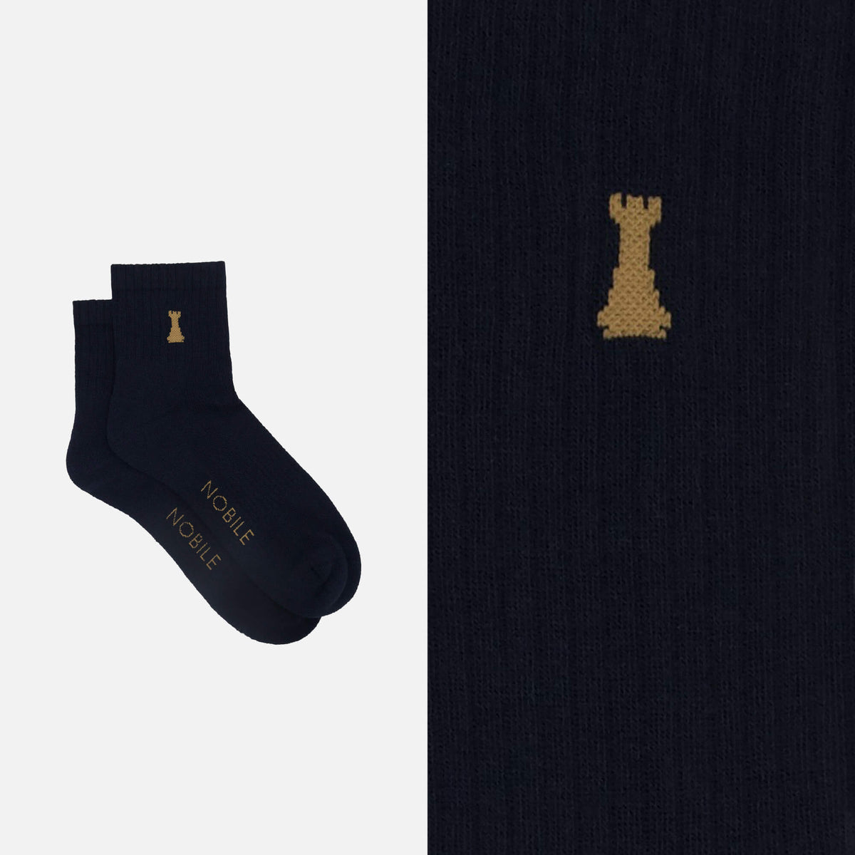 Derby - Boîte de 6 Chaussettes de Sport Courtes en Coton Biologique avec Noble Tower