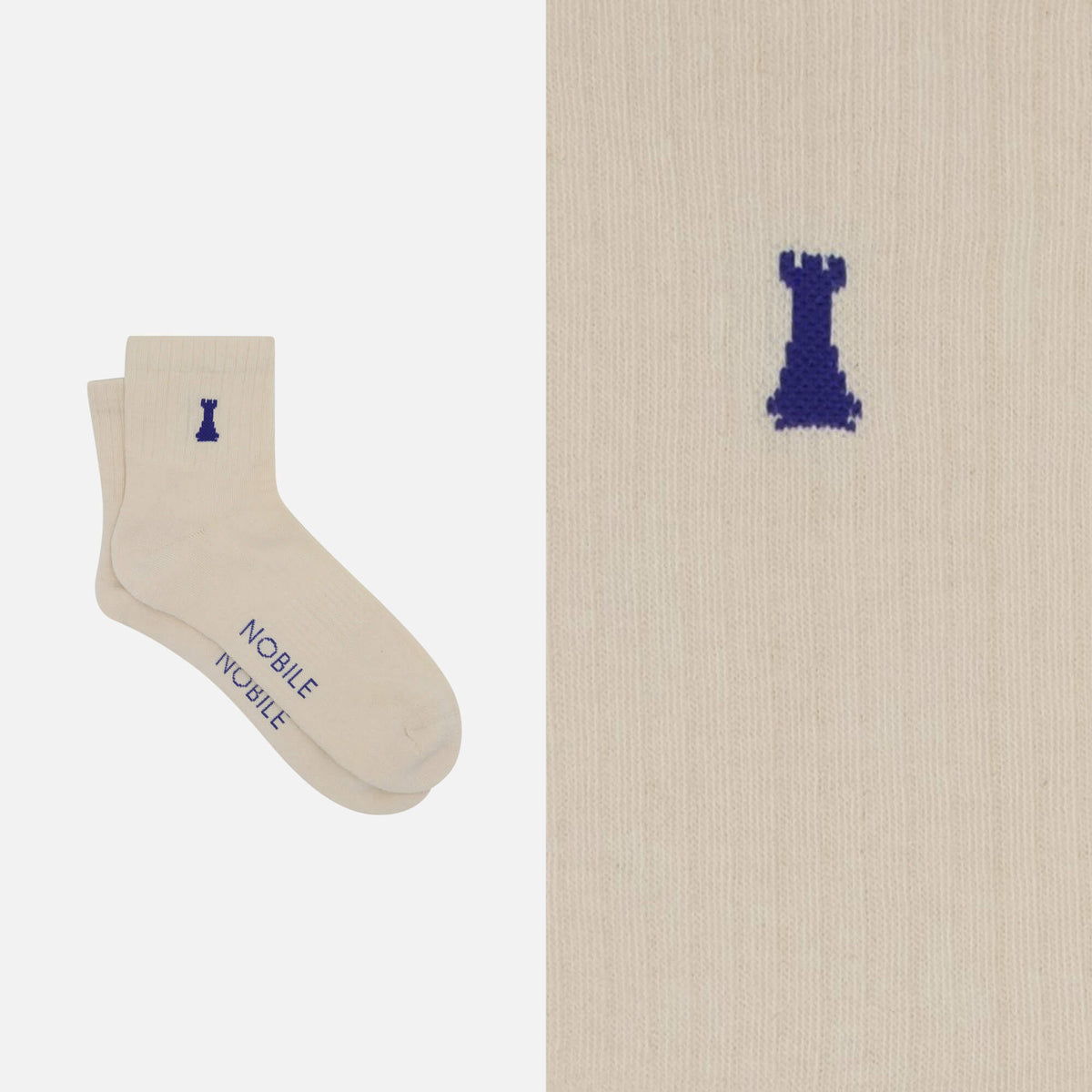 Derby - Boîte de 6 Chaussettes de Sport Courtes en Coton Biologique avec Noble Tower