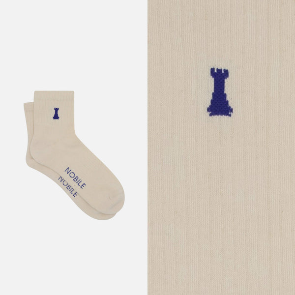 Derby - Boîte de 6 Chaussettes de Sport Courtes en Coton Biologique avec Noble Tower