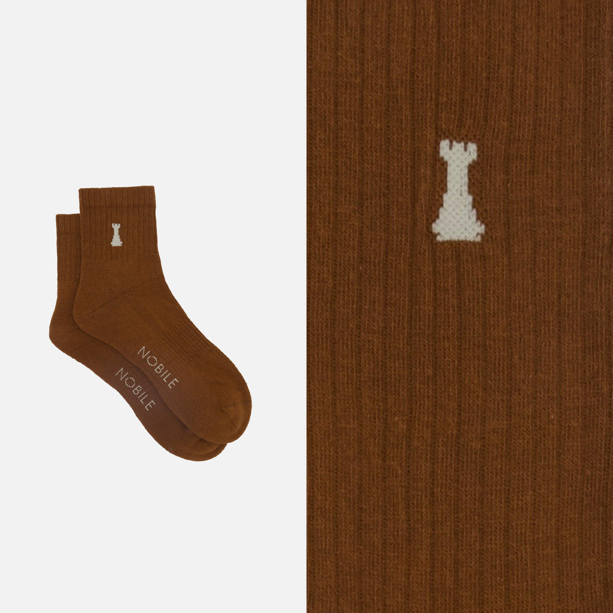 Match Point - Boîte de 6 Chaussettes de Sport Courtes en Coton Biologique avec Tour Noble