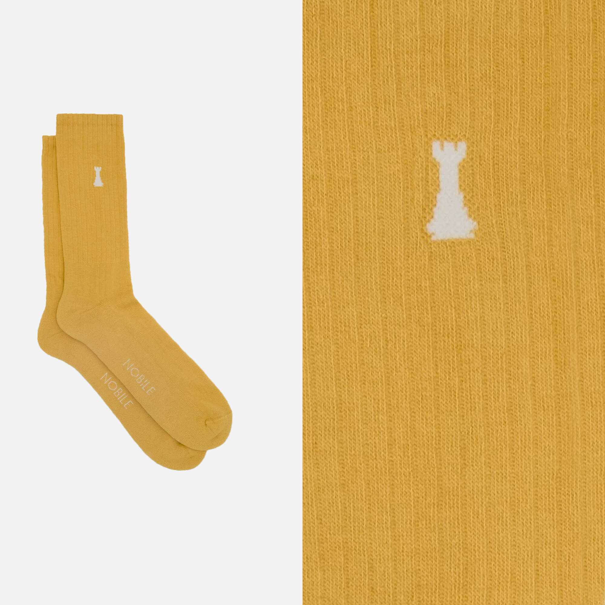 Riviera - Box of 6 sports socks in organic cotton with Noble tower
