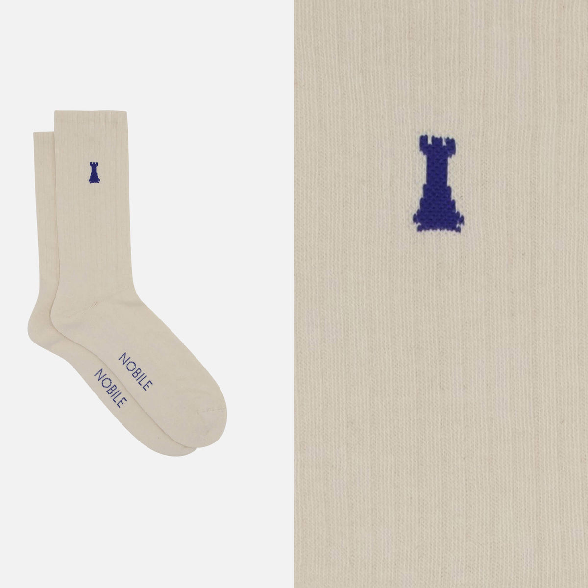 Duo Classique - Boîte de 6 chaussettes de sport en coton biologique avec tour Noble