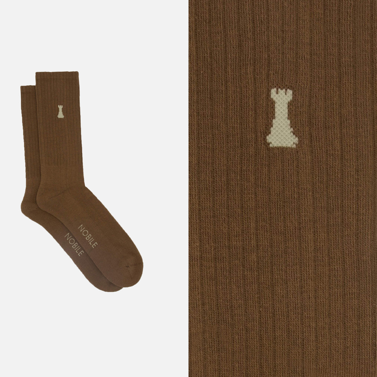 Riviera - Boîte de 6 chaussettes de sport en coton biologique avec tour Noble