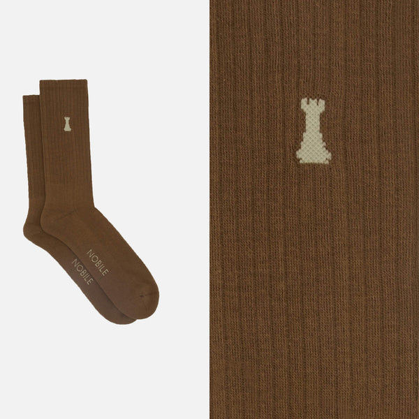 Riviera - Boîte de 6 chaussettes de sport en coton biologique avec tour Noble