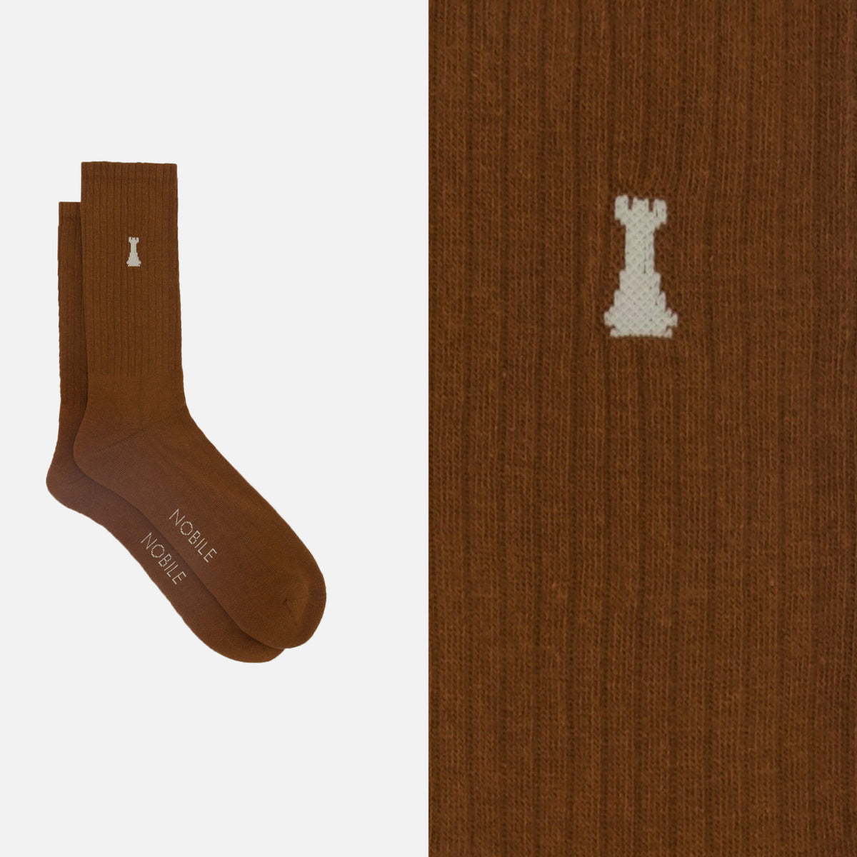 Riviera - Boîte de 6 chaussettes de sport en coton biologique avec tour Noble