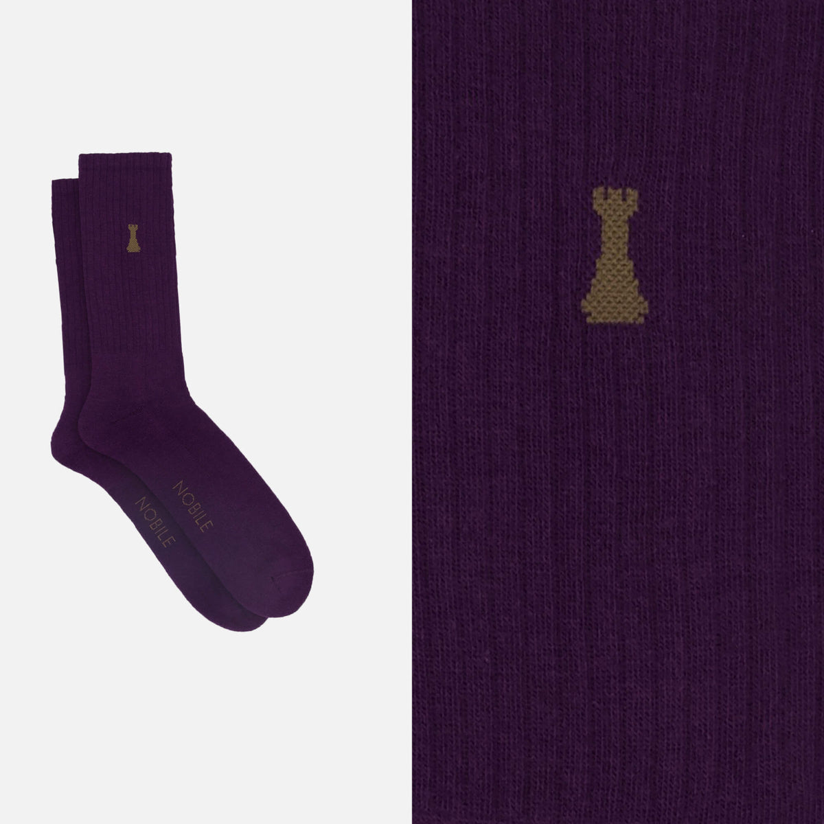 Riviera - Boîte de 6 chaussettes de sport en coton biologique avec tour Noble