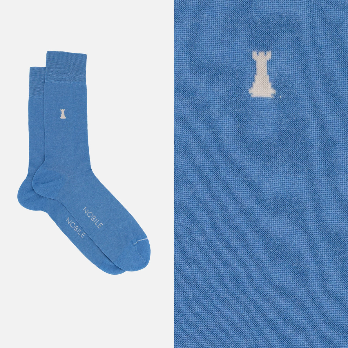 Box of 12 Pairs of Short Socks in Filoscozia® - Federico II Solid Color