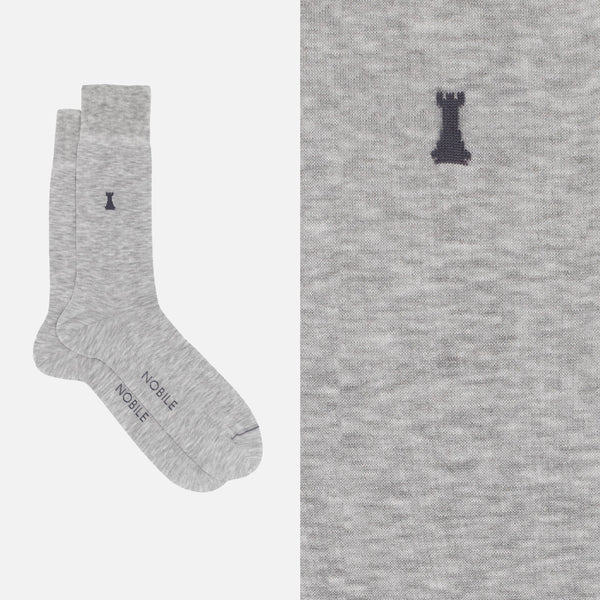 Wall Street Box of 6 Short Socks - 2x Ribbed/2x Solid Color/2x Mélange