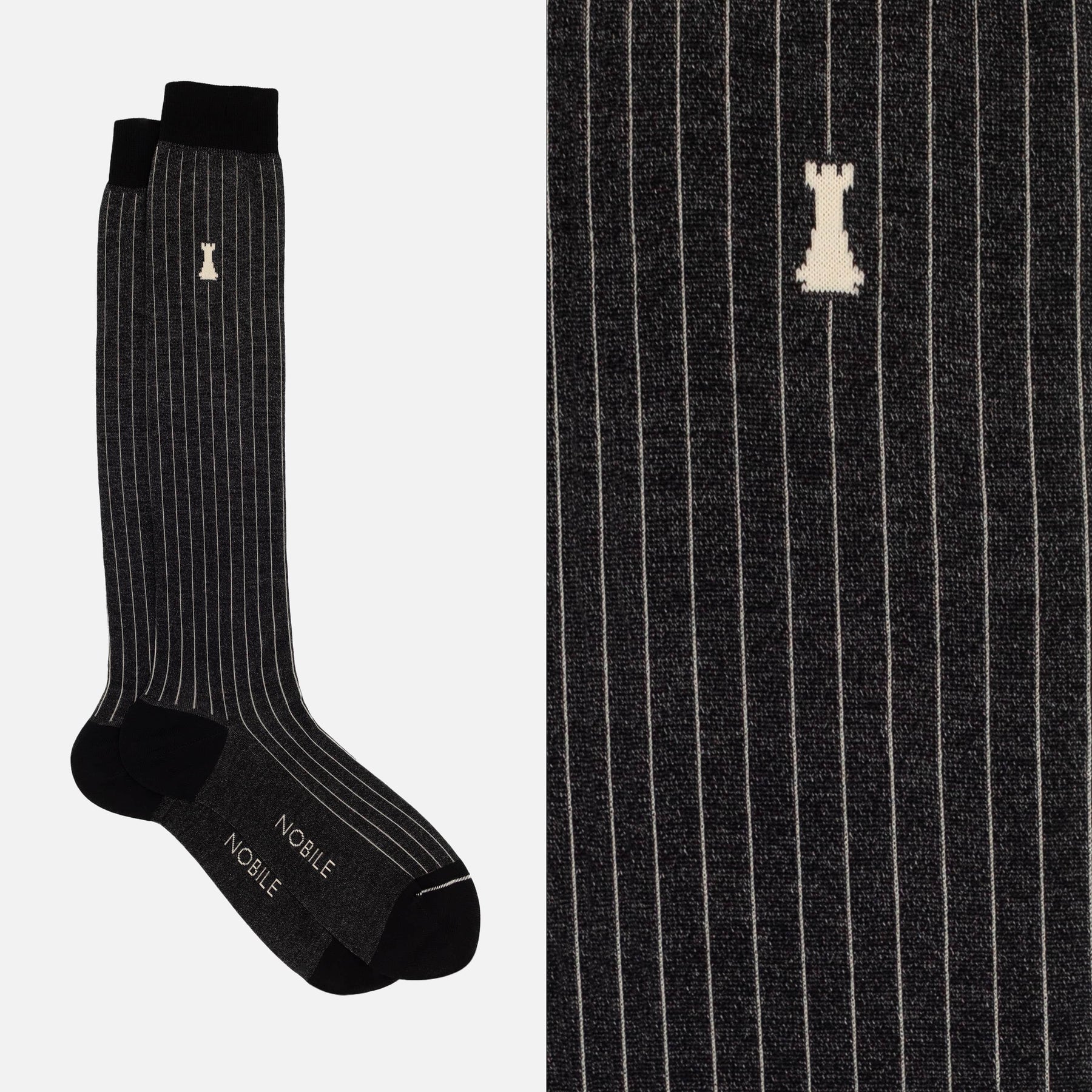 Box of 12 pairs of long socks - Noble Micro-rib