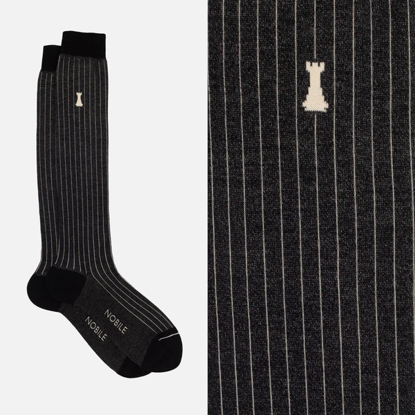 Trastevere Box of 6 Long Socks - 2x Dots/2x Stripes/2x Ribbed