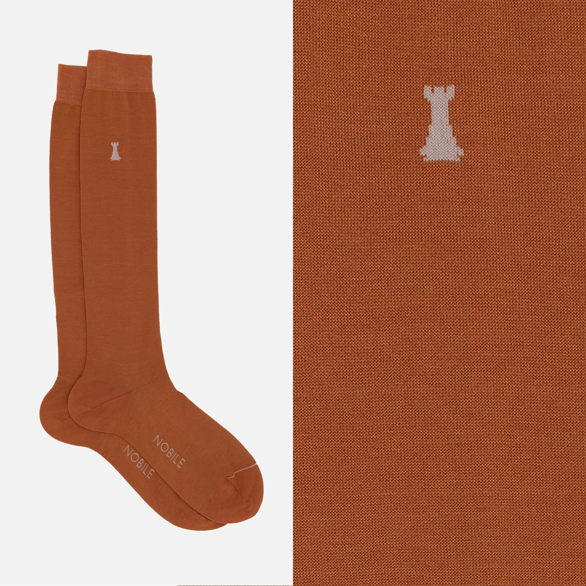 Tailored Color Box of 6 Long Socks - Solid Color Mixed