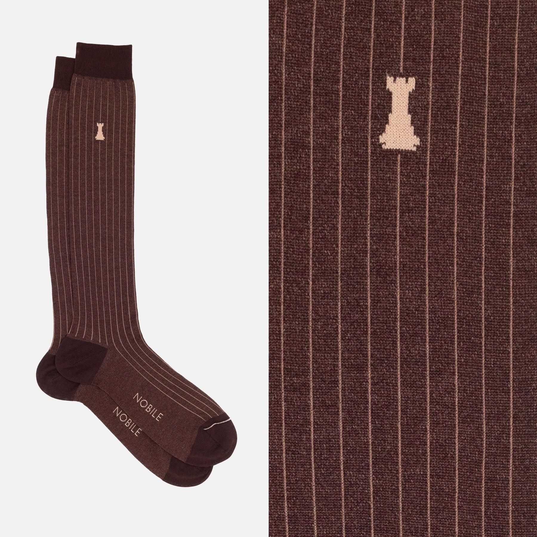 Jules César - Chaussettes longues à côtes fines