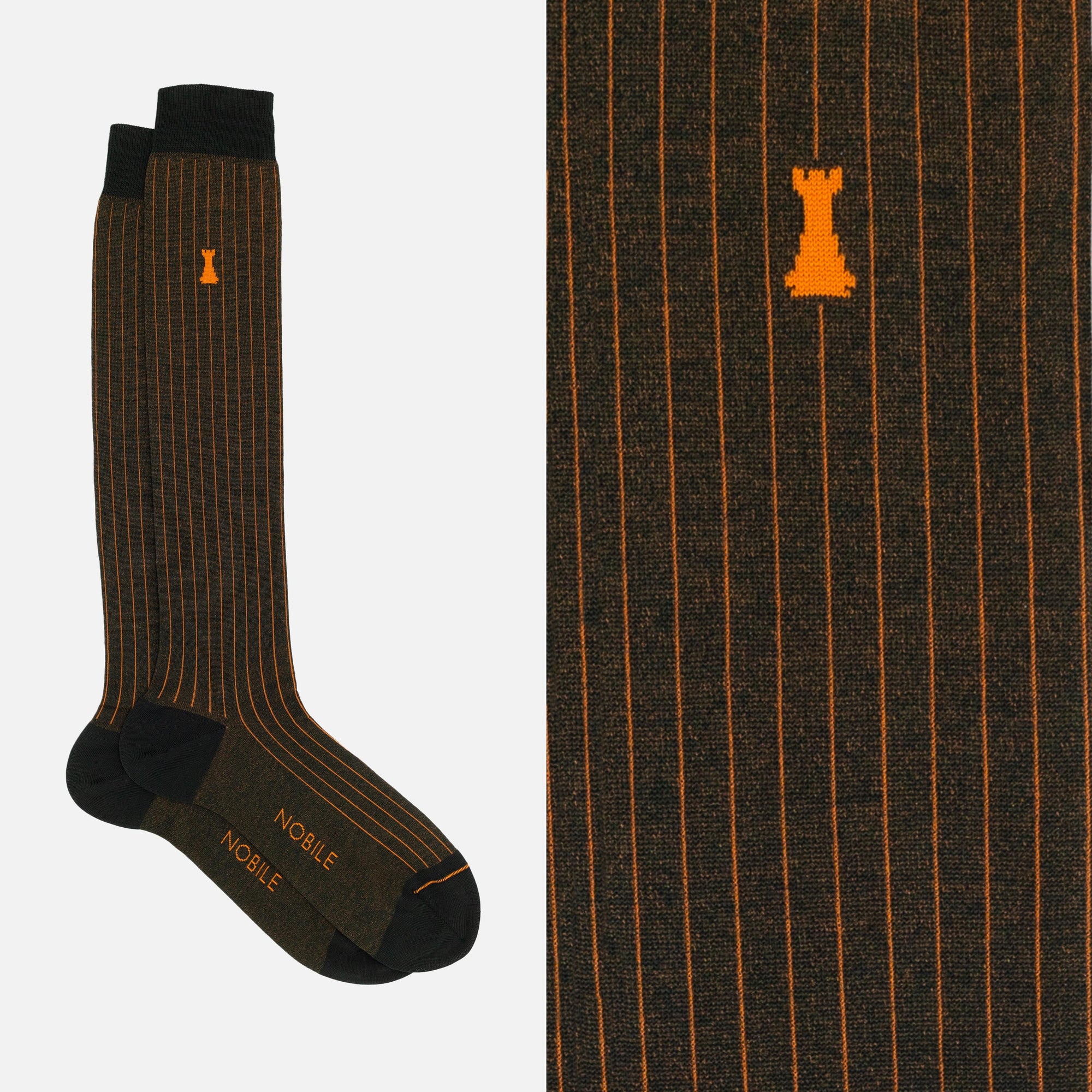 Jules César - Chaussettes longues à côtes fines