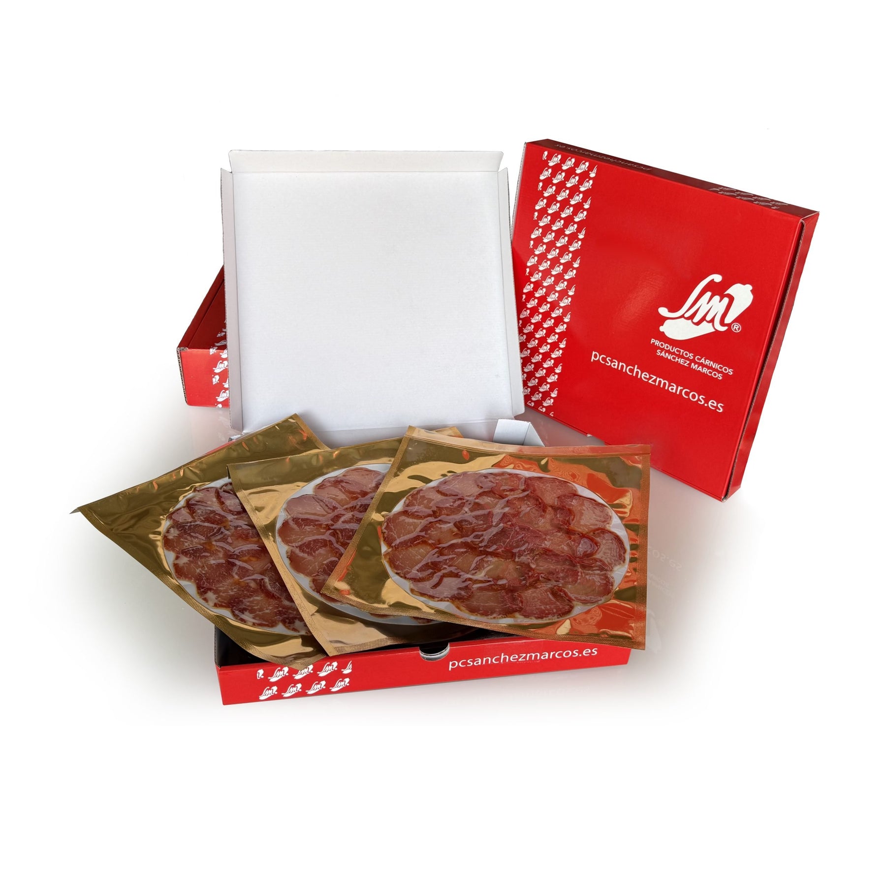 6 Sobres de Jamón de Bellota Ibérico 50% raza ibérica+ 6 Sobres de Lomo de Bellota Ibérico 50% raza ibérica