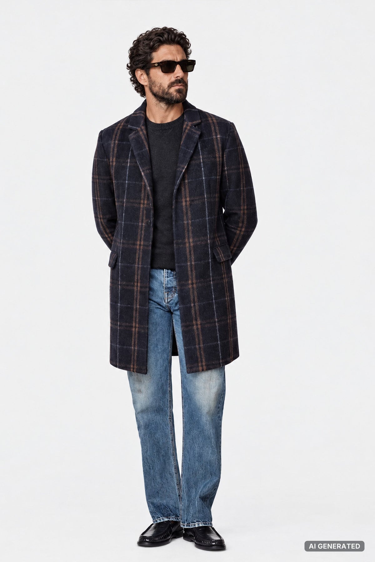 Cappotto Classico Uomo Misto Cachemire Made in Italy - Barone Firenze · | AI generated