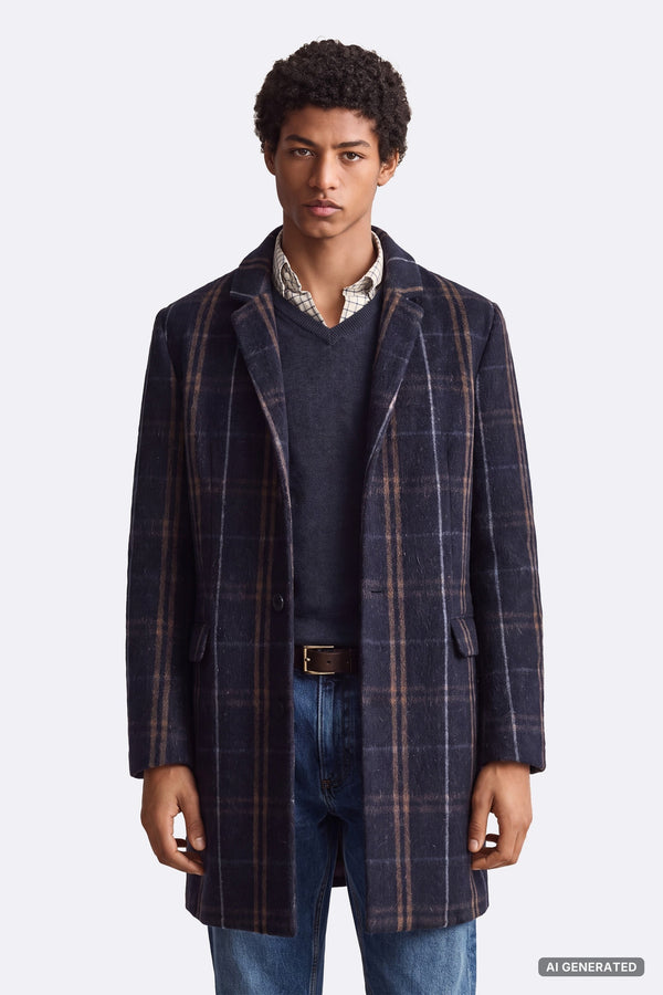 Cappotto Classico Uomo Misto Cachemire Made in Italy - Barone Firenze · | AI generated
