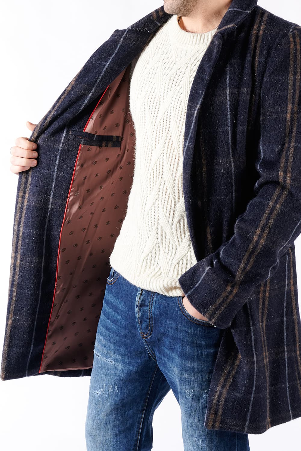 Cappotto Classico Uomo Misto Cachemire Made in Italy - Barone Firenze