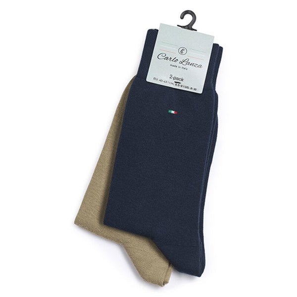 Cotton Men's Socks – Basic | Navy & Olive