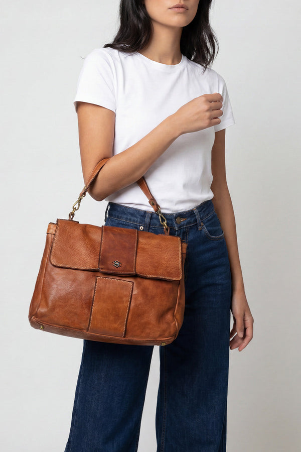Carrara borsa donna postina 100% vera pelle Made in Italy - Barone Firenze