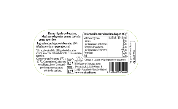 SPHERIKA, cod liver 115g