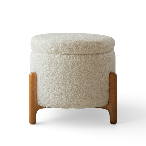 Indore Home - Tess - Pouf - Ottoman - Beige