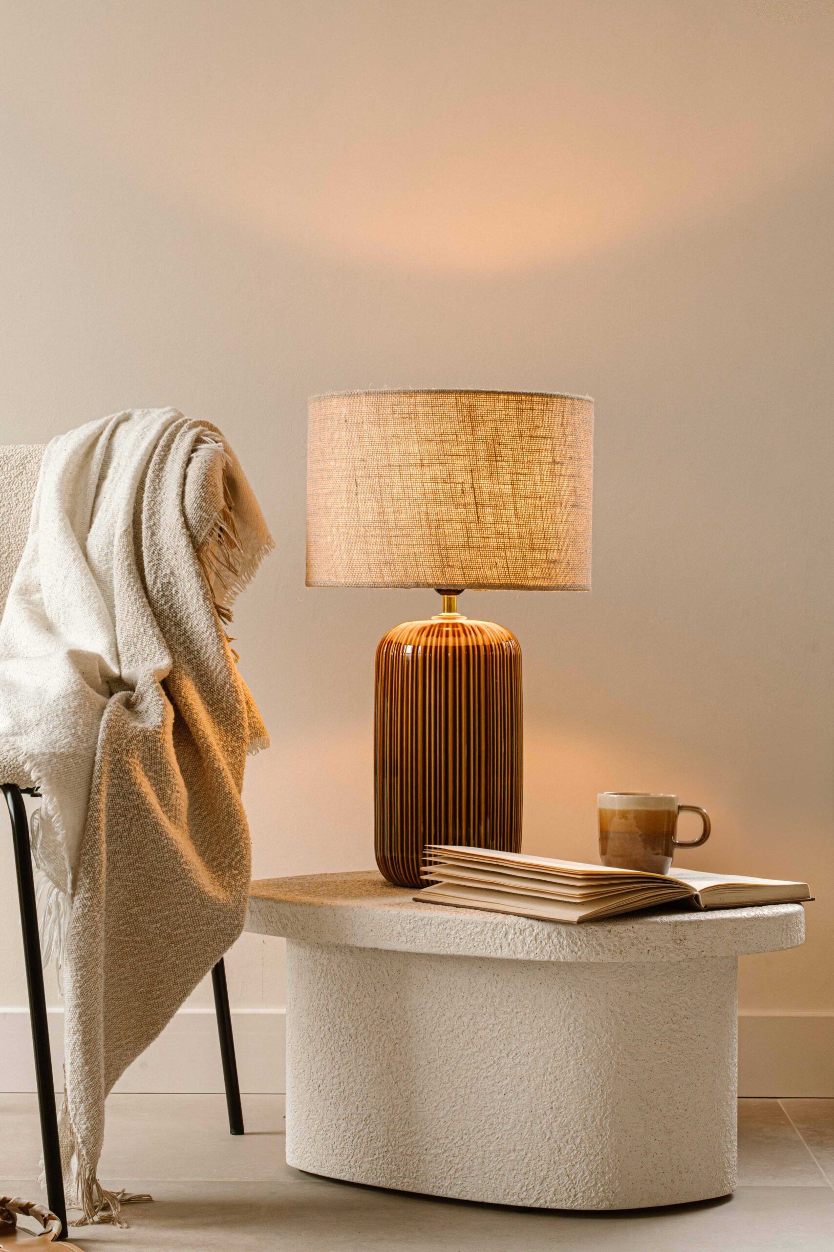 Indore Home - Verona - M - Schemerlamp - Bruin