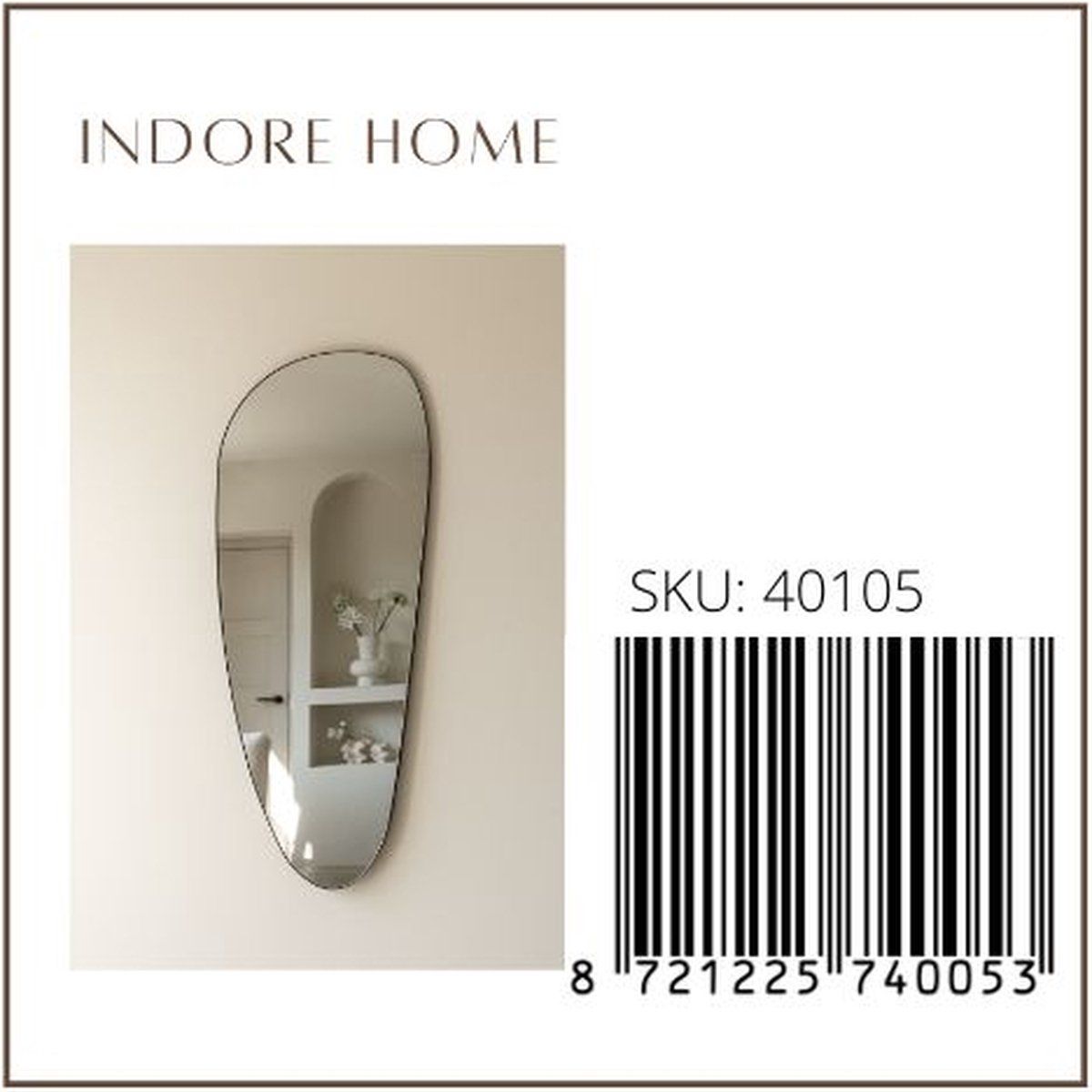 Wall Mirror Dean - Organic Shape - Asymmetrical - Mirror - 120cm