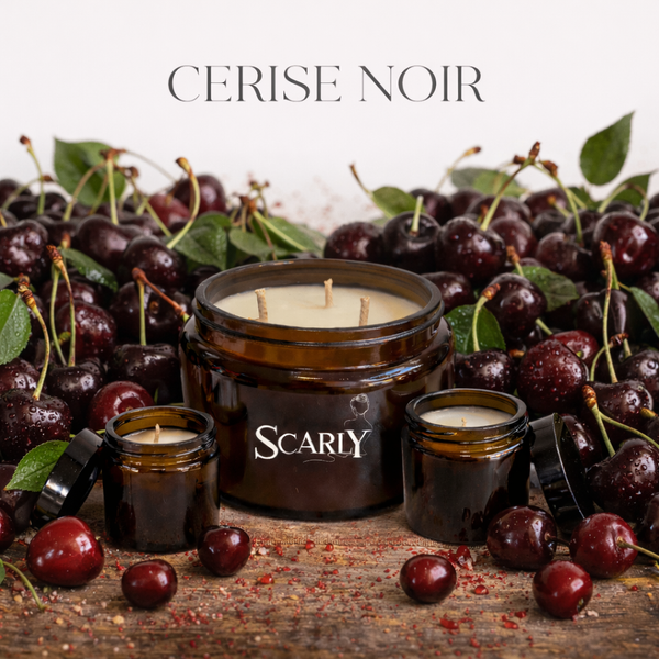 Handmade Black Cherry Scented Candle - Soy Wax - Scarly Shop