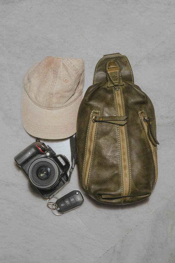 Marsupio Certaldo uomo 100% vera pelle Made in Italy - Barone Firenze